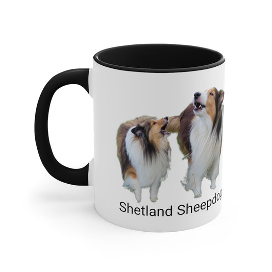 Sheltie Howling Accent Coffee Mug, 11oz