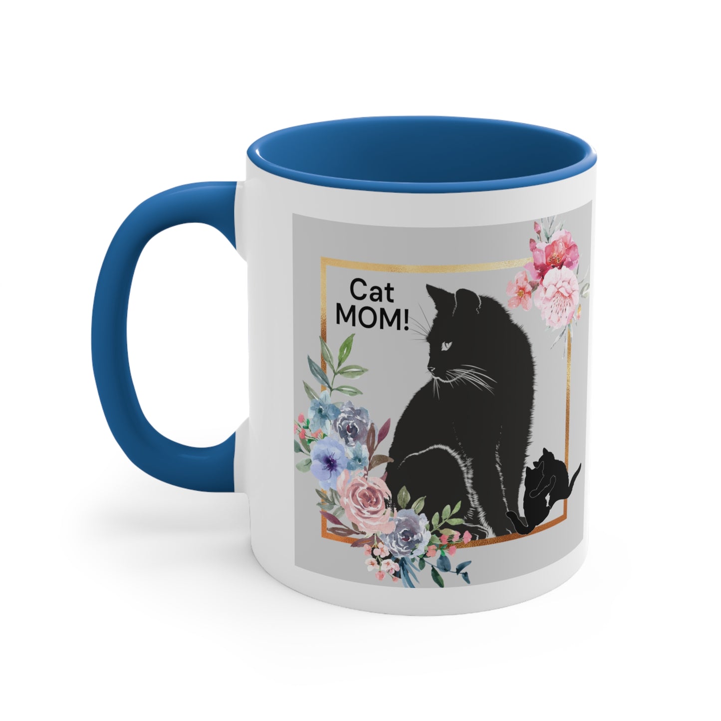 CAT MOM Meow Accent Coffee Mug, 11oz