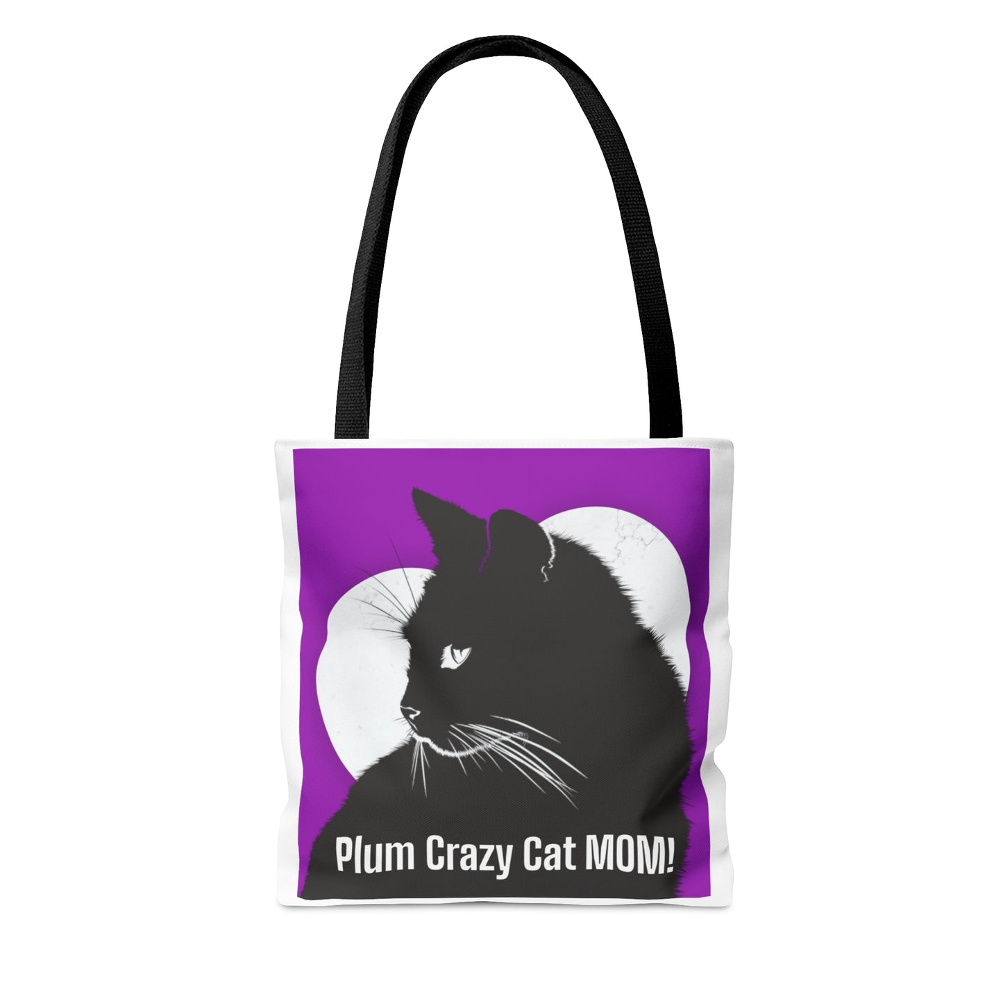 Plum Crazy CAT MOM! Tote Bag (AOP)