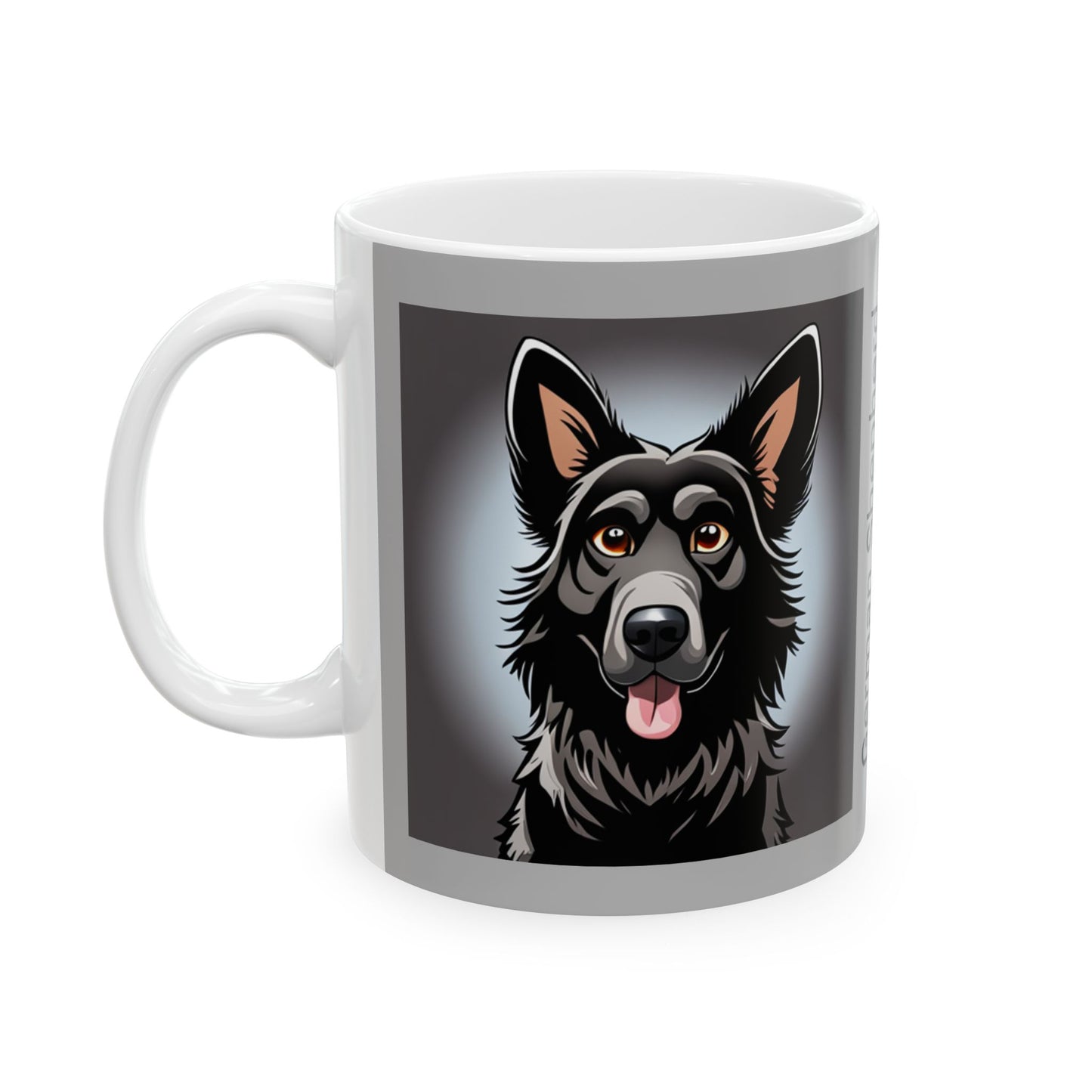 DOG DAD Black German Shepherd Ceramic Mug 11oz