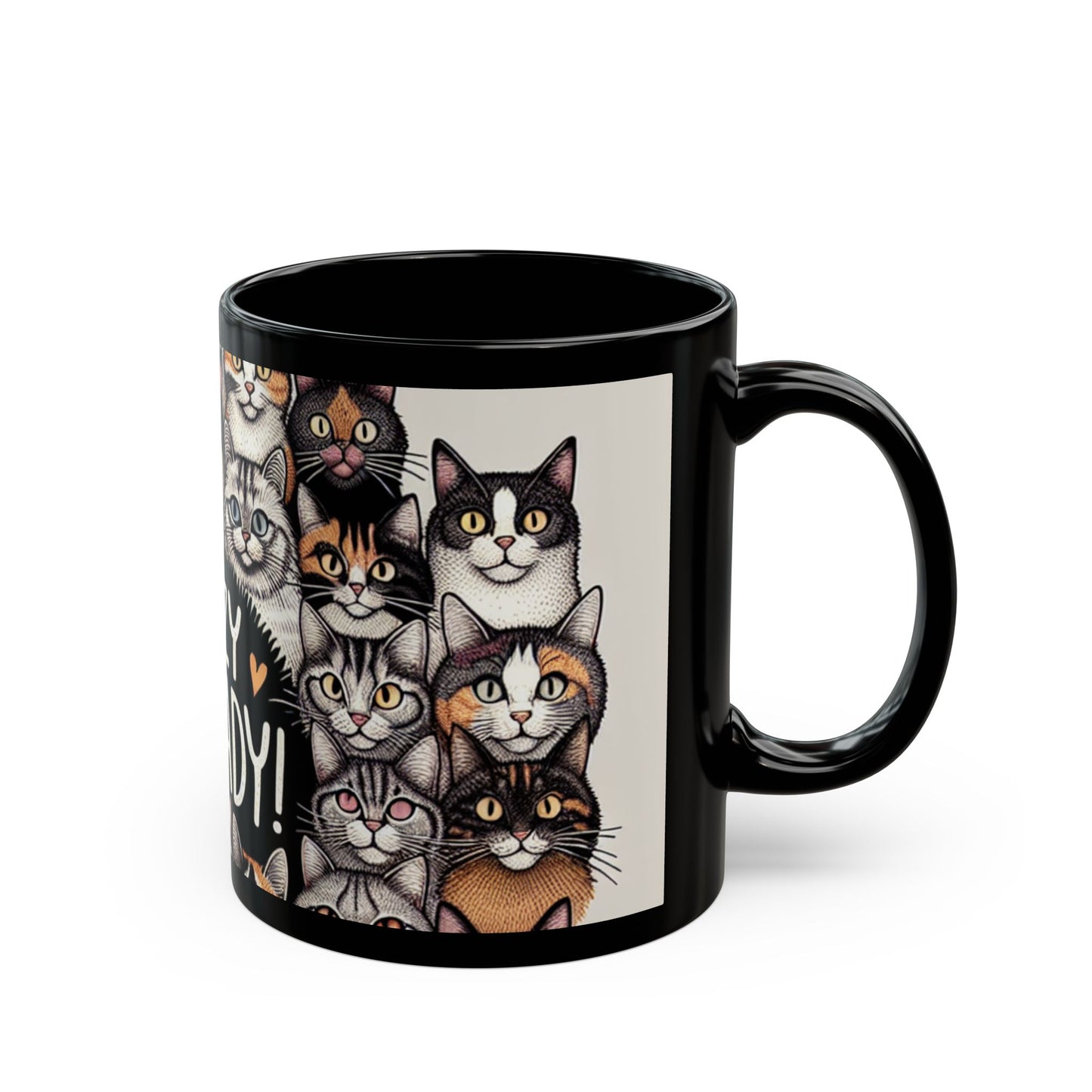 Black CRAZY CAT LADY Mug (11oz)